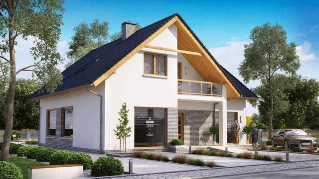 Wizualizacja domu BS-10 wariant z lokalem