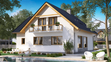 Wizualizacja domu BS-10 wariant z lokalem