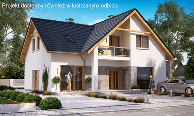 Wizualizacja domu BS-10 wariant z lokalem