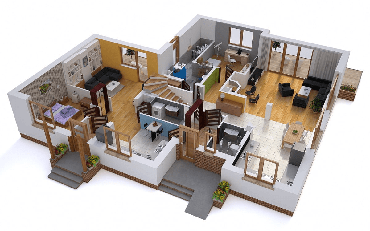 Wizualizacja domu dwulokalowego BS-11