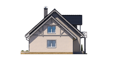 Elewacja lewa domu dwulokalowego BS-12