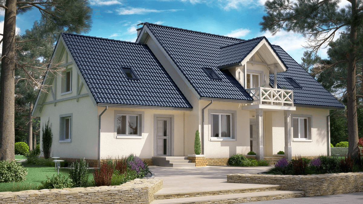 Wizualizacja domu dwulokalowego BS-12