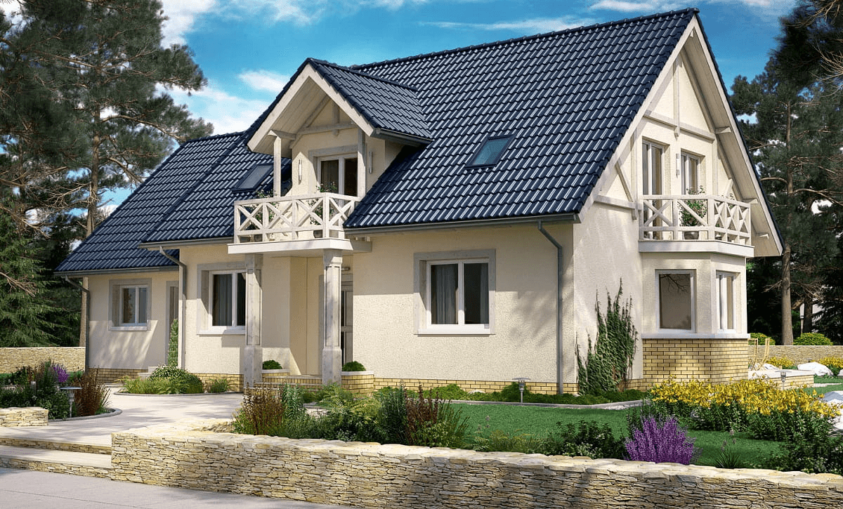 Wizualizacja domu dwulokalowego BS-12