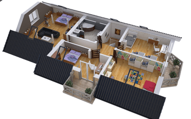 Wizualizacja domu dwulokalowego BS-12