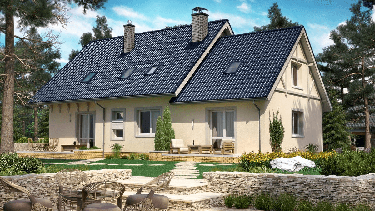 Wizualizacja domu dwulokalowego BS-12