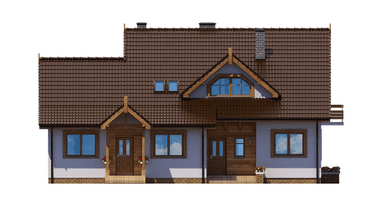 Elewacja frontowa domu dwulokalowego BS-14