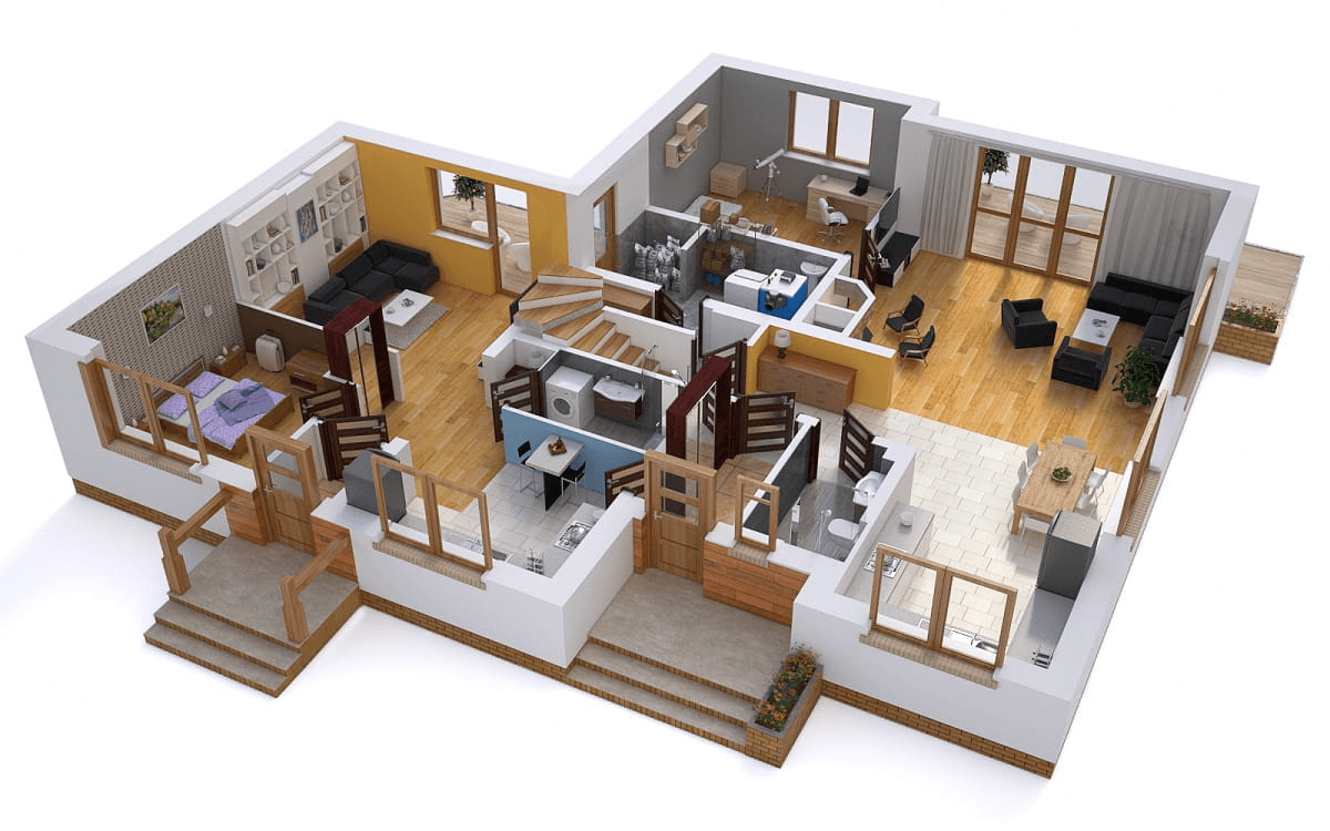 Wizualizacja domu dwulokalowego BS-14