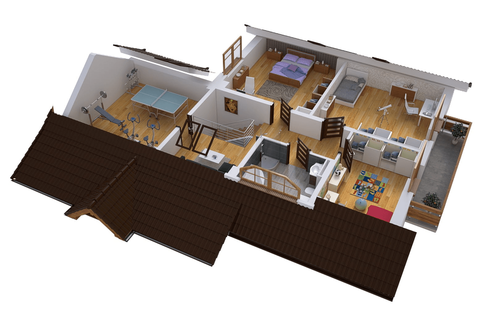 Wizualizacja domu dwulokalowego BS-14