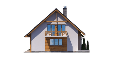 Elewacja lewa domu dwulokalowego BS-15 wariant