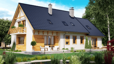 Wizualizacja domu dwulokalowego BS-15 wariant - dwulokalowy