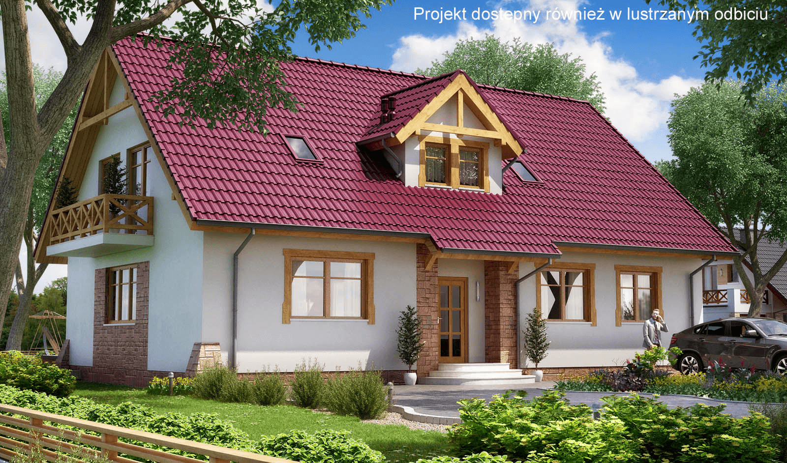 Wizualizacja domu BS-16 dwulokalowy