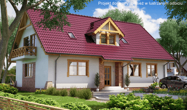 Wizualizacja domu BS-16 dwulokalowy