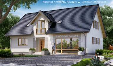 Wizualizacja domu BS-16 z lokalem