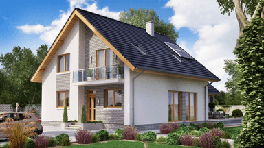 Wizualizacja domu BS-56 dwulokalowy