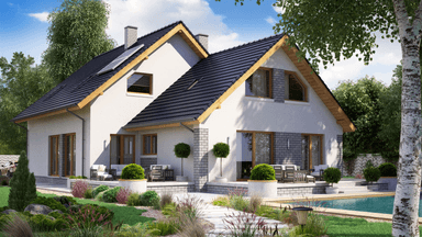 Wizualizacja domu BS-56 dwulokalowy