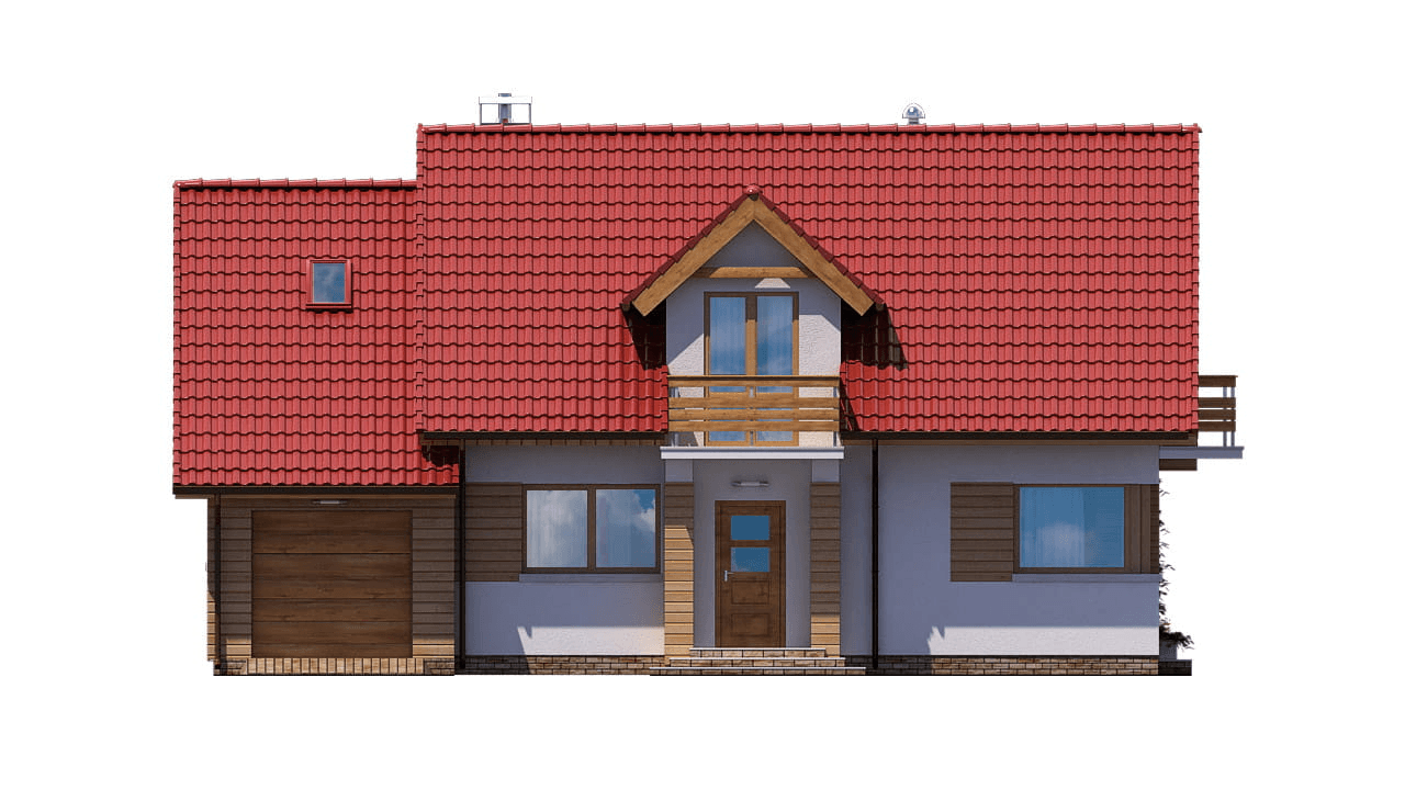 Elewacja frontowa domu jednorodzinnego BW-03 wariant 3