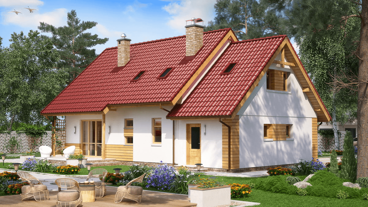 Wizualizacja domu jednorodzinnego BW-03 wariant 3