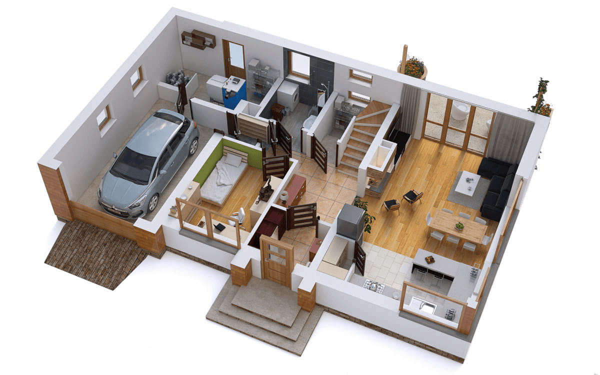 Wizualizacja domu jednorodzinnego BW-03 wariant 3