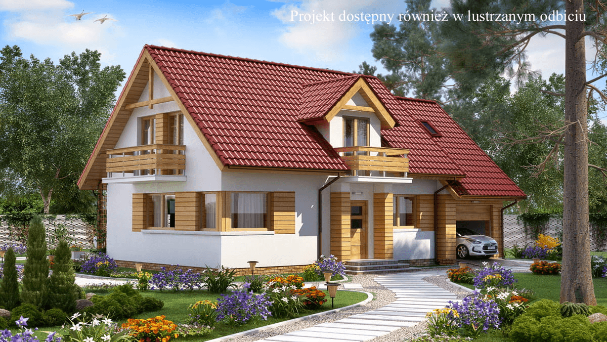 Wizualizacja domu jednorodzinnego BW-03 wariant 3