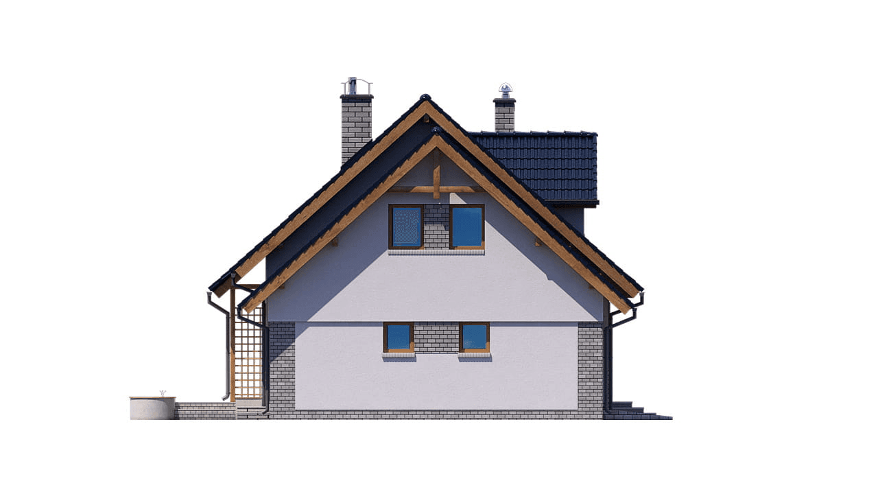 Elewacja lewa domu jednorodzinnego BW-03 wariant 5