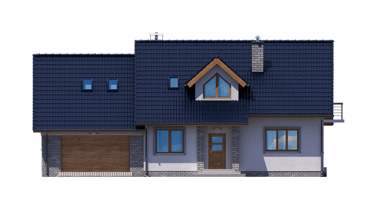 Elewacja frontowa domu jednorodzinnego BW-03 wariant 5