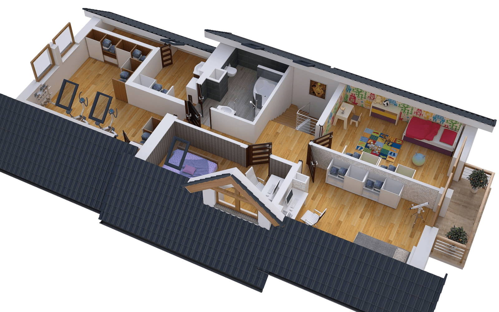 Wizualizacja domu jednorodzinnego BW-03 wariant 5