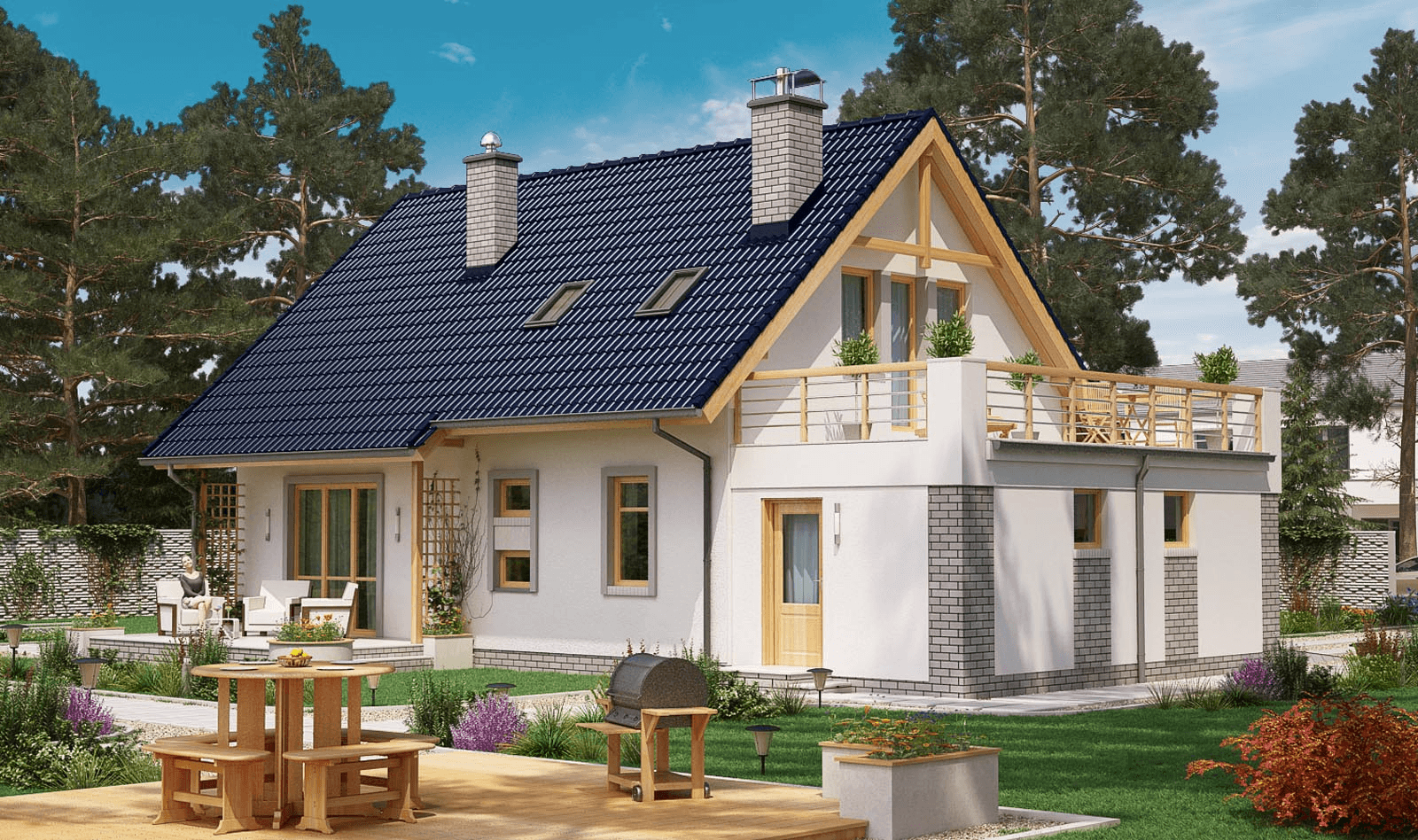 Wizualizacja domu jednorodzinnego BW-03 wariant 6