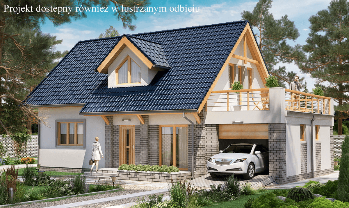 Wizualizacja domu jednorodzinnego BW-03 wariant 6