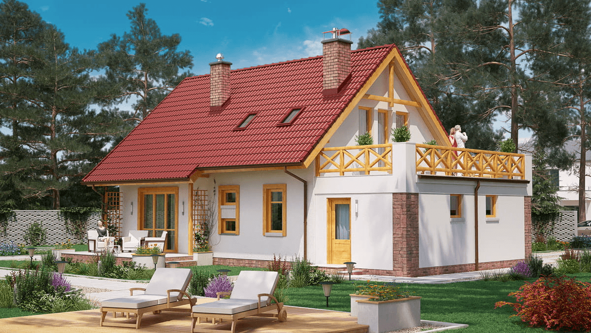 Wizualizacja domu jednorodzinnego BW-03 wariant 7