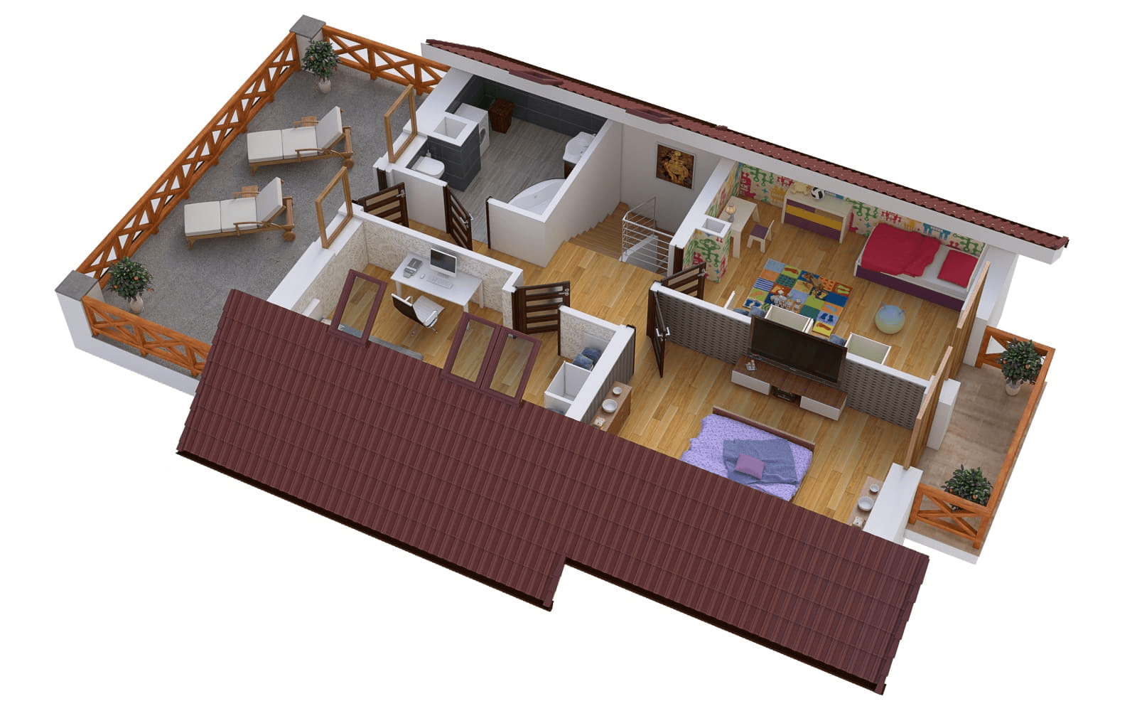 Wizualizacja domu jednorodzinnego BW-03 wariant 7