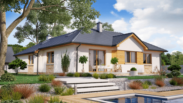 Projekt domu BW-16 war. 1 z garażem lub bez