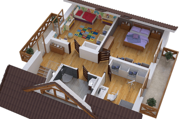 Wizualizacja domu jednorodzinnego BW-32 wariant 1