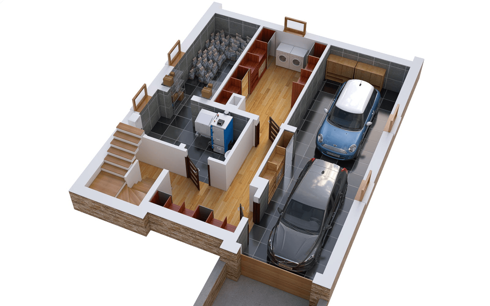 Wizualizacja domu jednorodzinnego BW-32 wariant 1