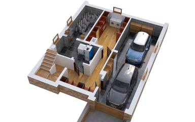 Wizualizacja domu jednorodzinnego BW-32 wariant 1