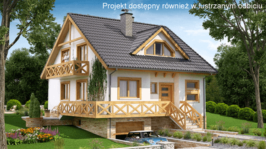 Wizualizacja domu jednorodzinnego BW-32 wariant 1