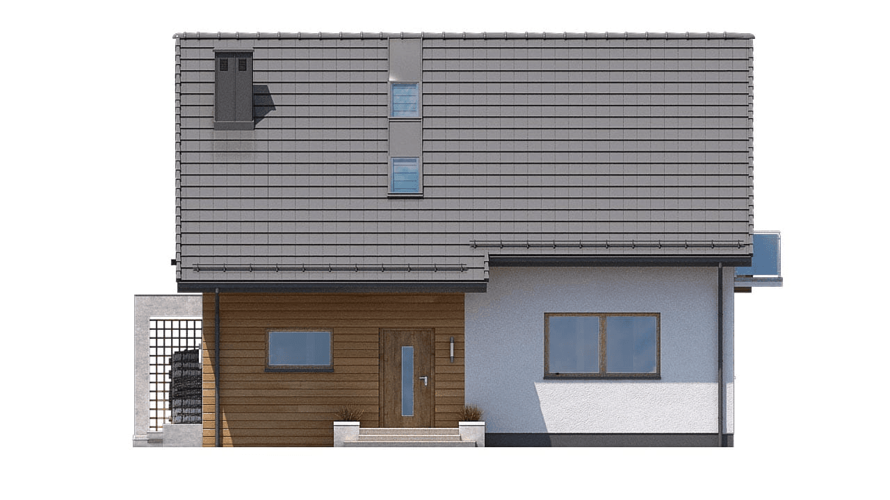 Elewacja frontowa domu jednorodzinnego BW-36(bez garażu)