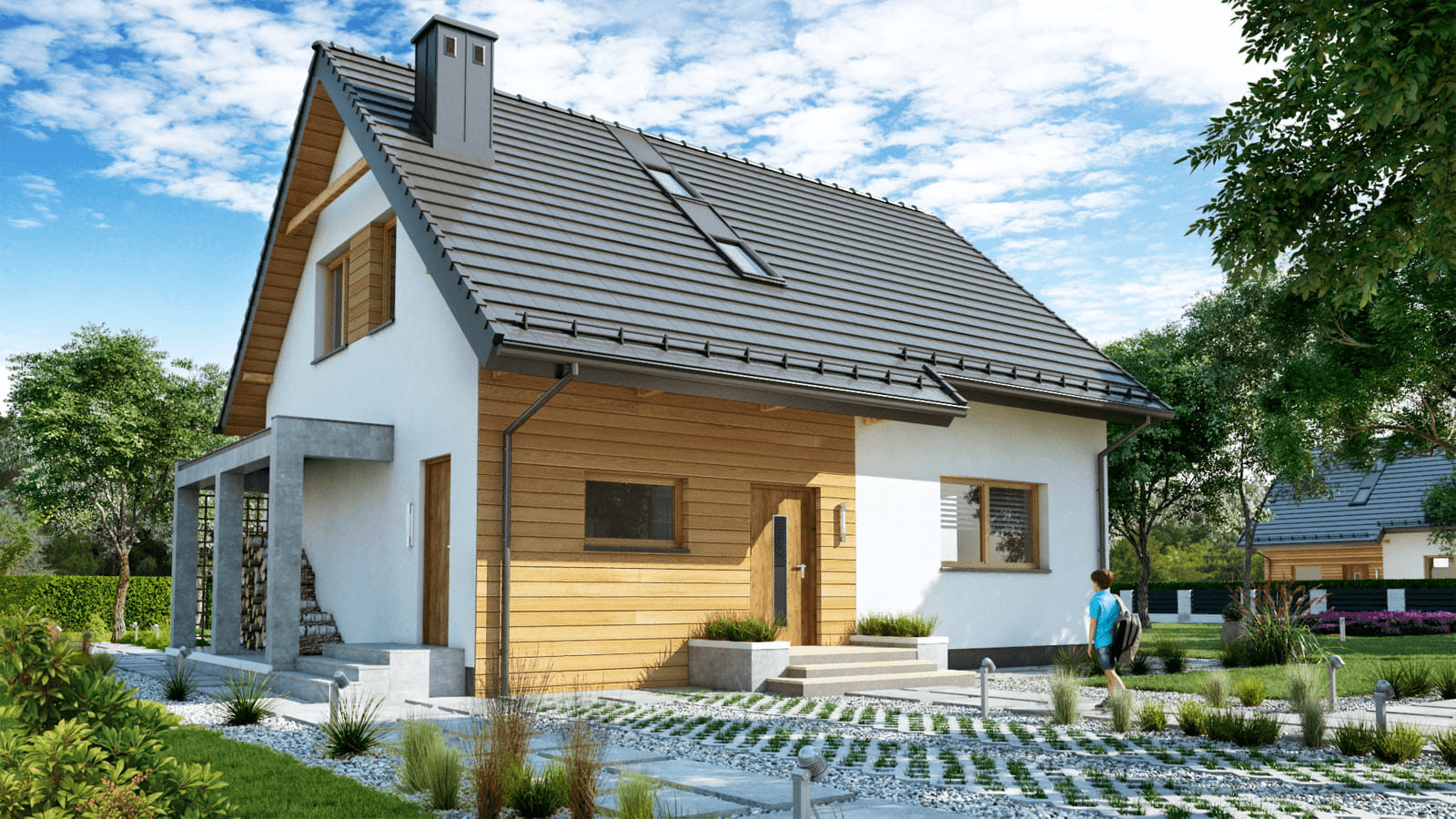 Wizualizacja domu jednorodzinnego BW-36(bez garażu)