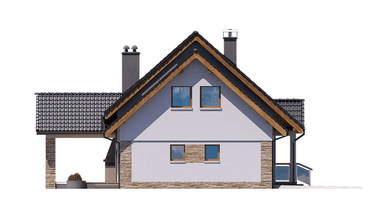 Elewacja lewa domu jednorodzinnego BW-36 wariant 10