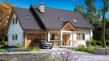 Wizualizacja domu jednorodzinnego BW-36 wariant 10