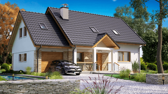 Wizualizacja domu jednorodzinnego BW-36 wariant 10