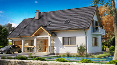 Wizualizacja domu jednorodzinnego BW-36 wariant 10