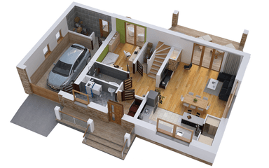 Wizualizacja domu jednorodzinnego BW-36 wariant 10