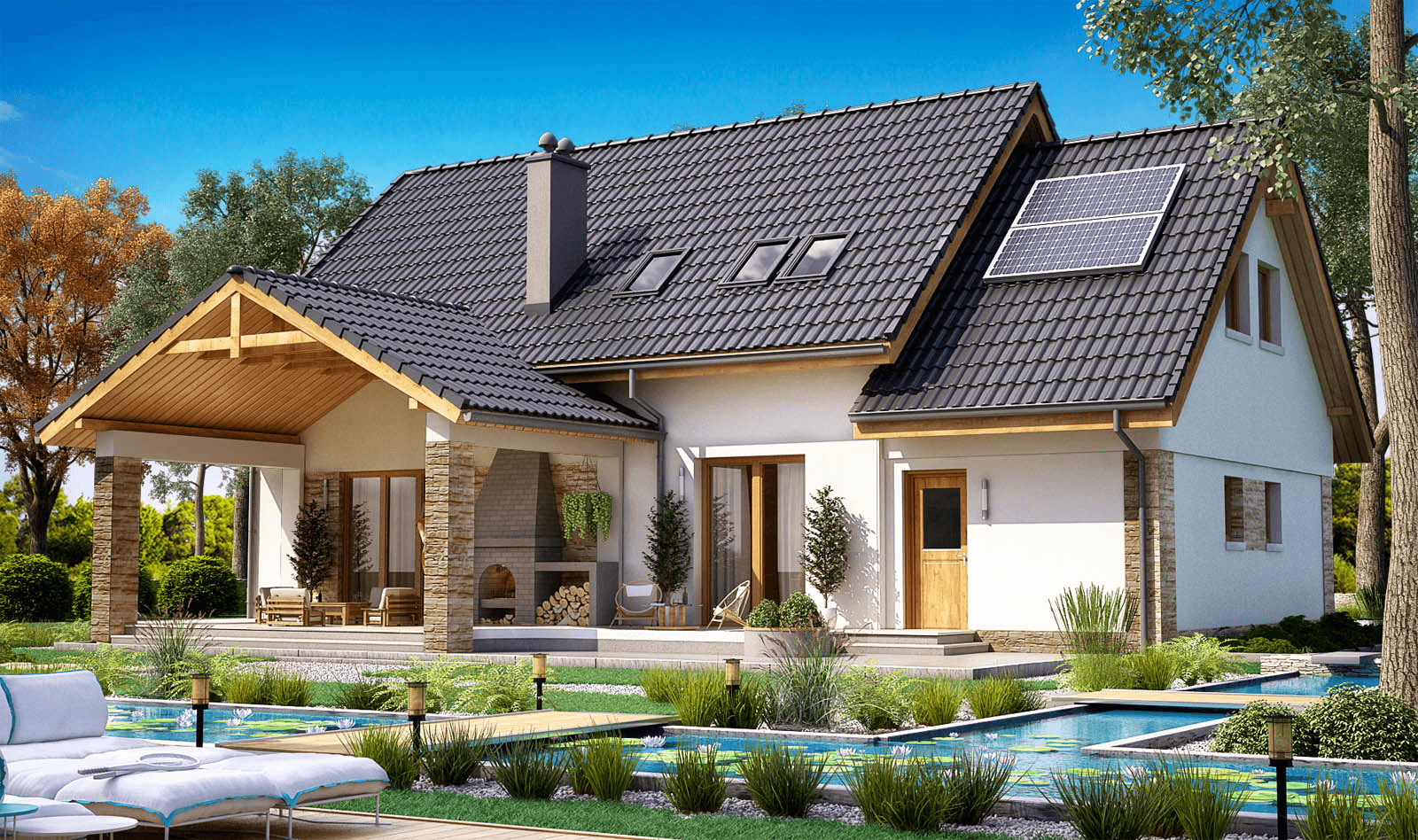 Wizualizacja domu jednorodzinnego BW-36 wariant 10