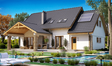 Wizualizacja domu jednorodzinnego BW-36 wariant 10