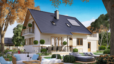 Wizualizacja domu jednorodzinnego BW-36 wariant 12 podpiwniczony