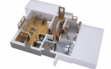 Wizualizacja domu jednorodzinnego BW-36 wariant 14 podpiwniczony
