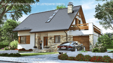 Wizualizacja domu jednorodzinnego BW-36 wariant 2(FL)