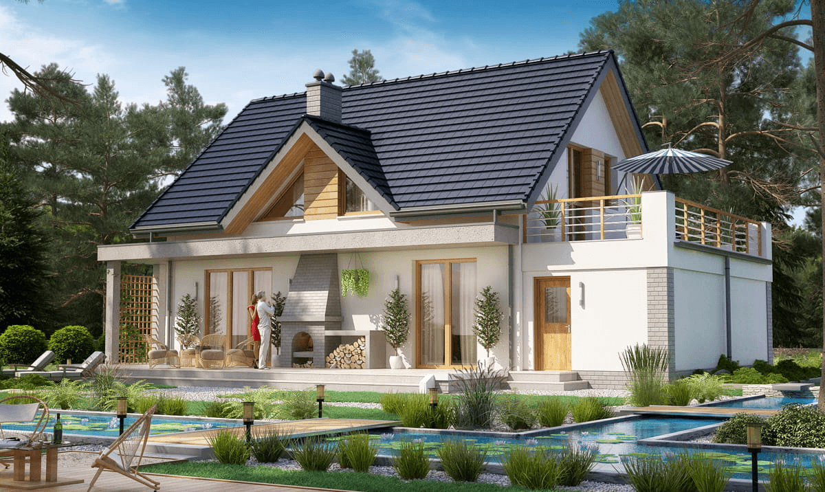 Wizualizacja domu jednorodzinnego BW-36 wariant 6