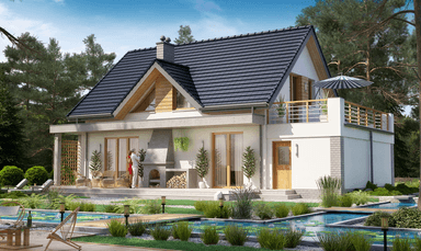 Wizualizacja domu jednorodzinnego BW-36 wariant 6