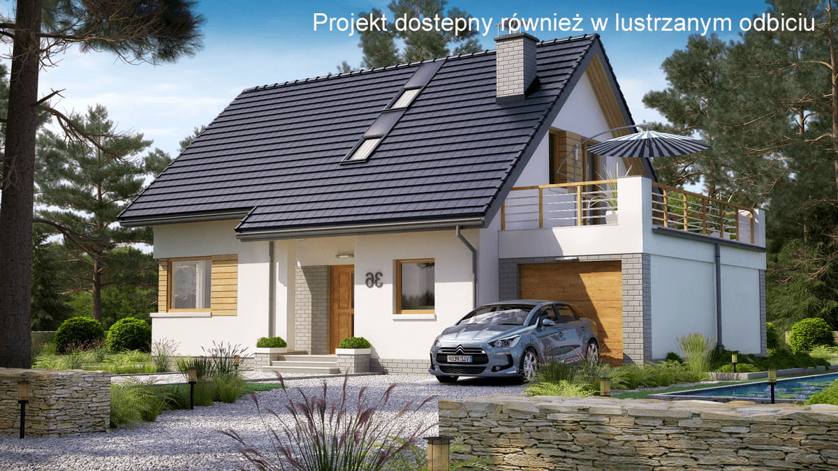 Wizualizacja domu jednorodzinnego BW-36 wariant 6